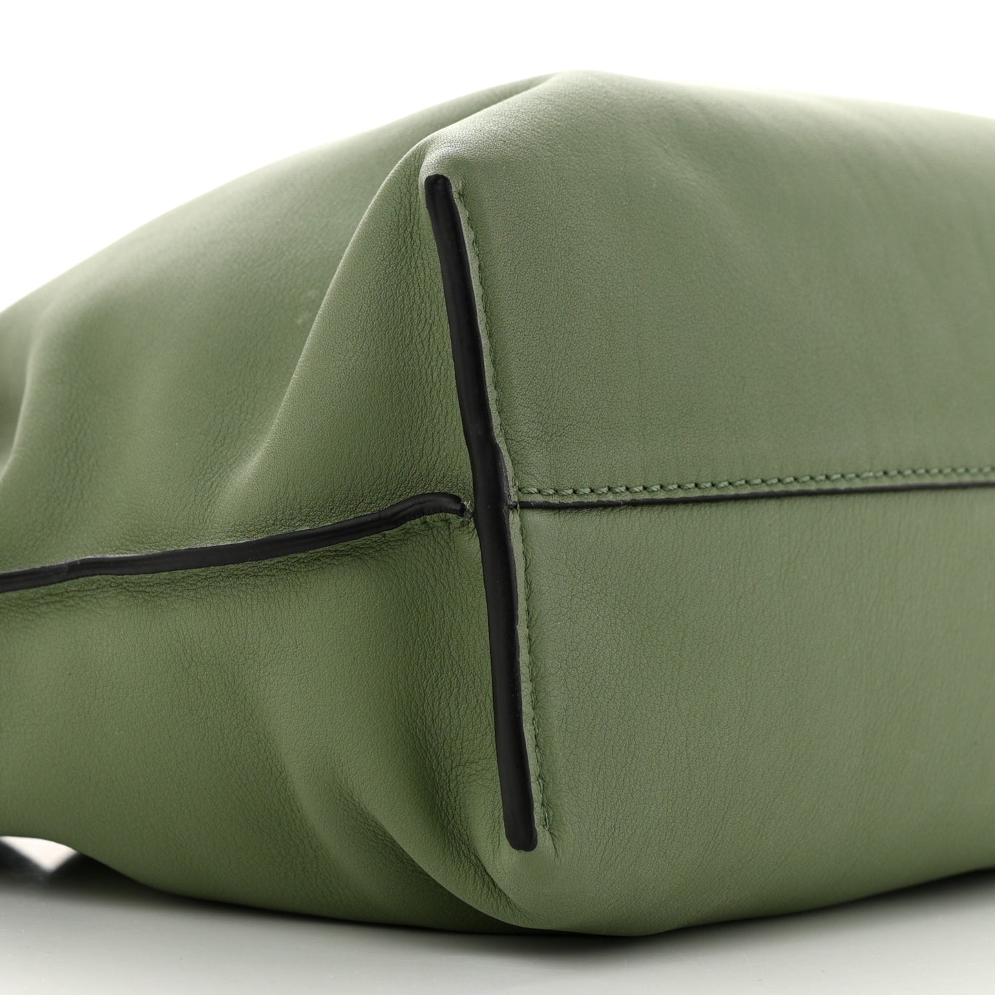 Calfskin Small Flamenco Knot Bag Avocado Green