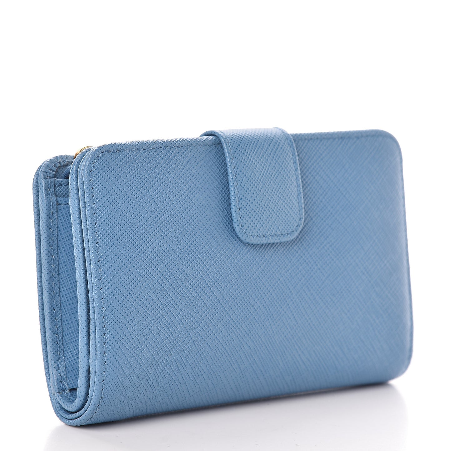 Saffiano Metal Compact Wallet Bluette Mare