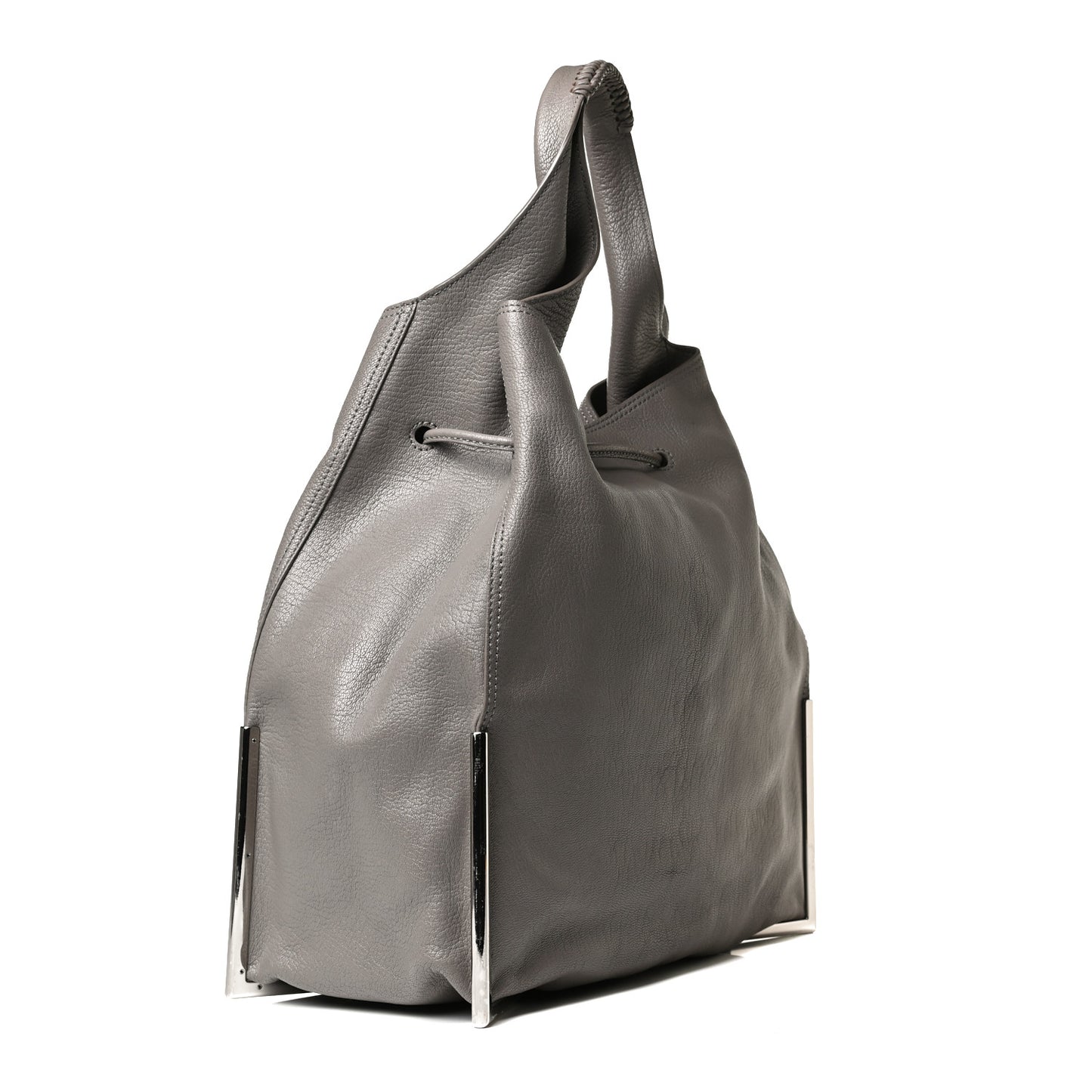 Calfskin Scout Drawstring Hobo Pebble