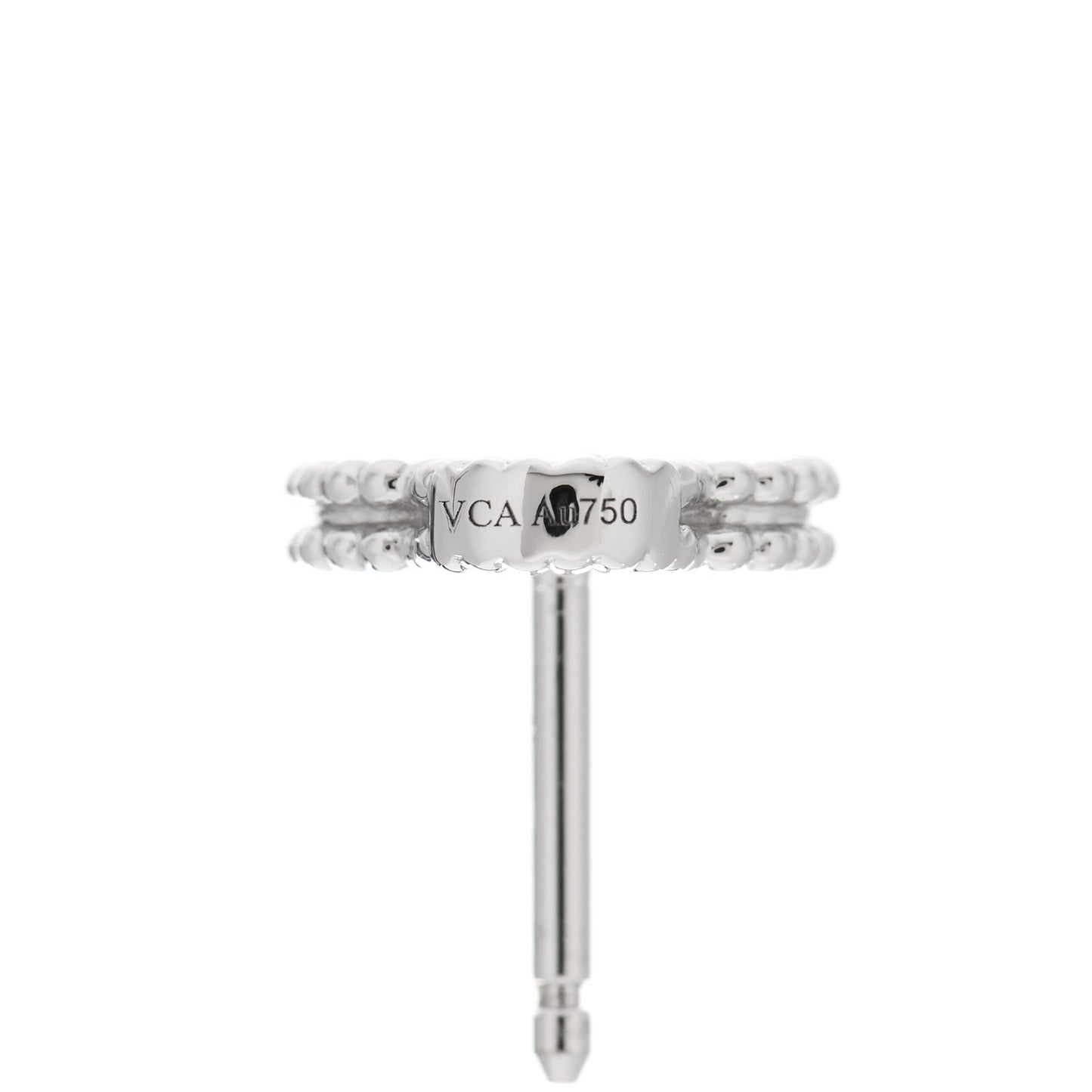 18K White Gold Diamond Sweet Alhambra Earrings