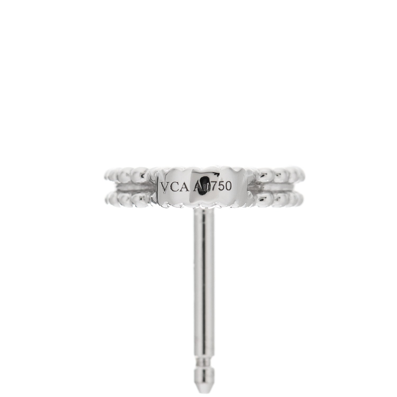 Van Cleef & Arpels 18K White Gold Diamond Sweet Alhambra Earrings 4 of 6