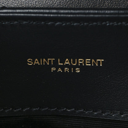 Saint Laurent Calfskin Y Quilted Monogram Medium Loulou Chain Satchel Black 6 of 9