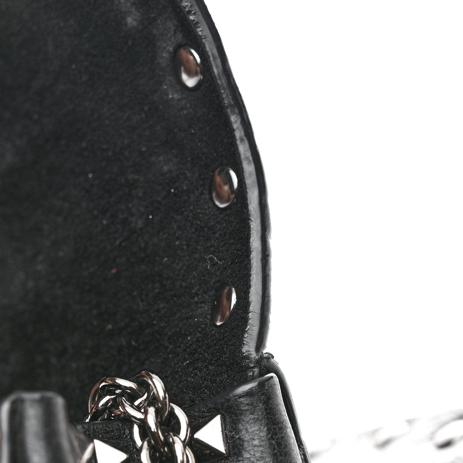 Valentino Garavani Craquele Nappa Small Rockstud Spike Shoulder Bag Black 9 of 11