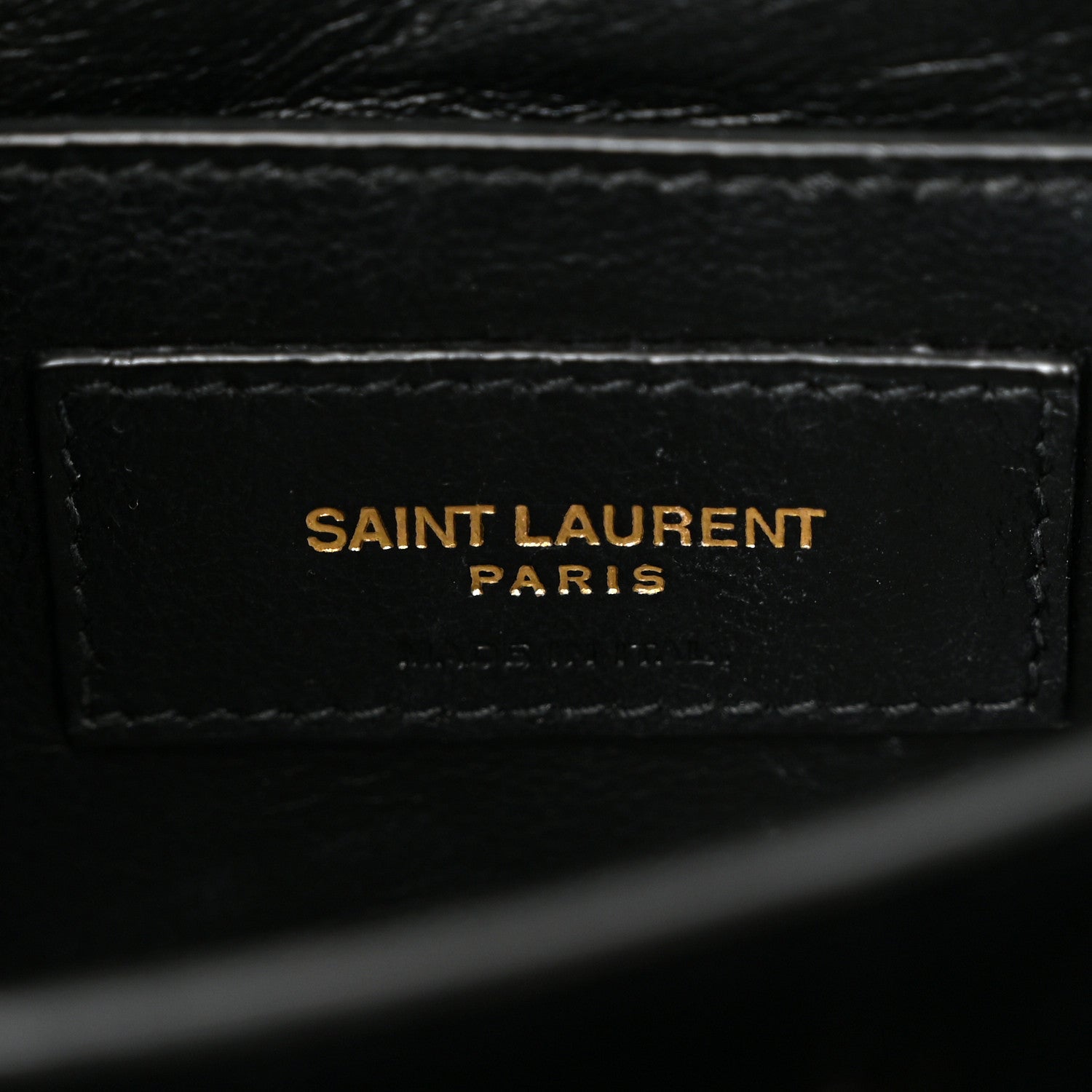 Saint Laurent Nubuk Crocodile Embossed Mini Classic Monogram Cassandra Top Handle Black 6 of 11