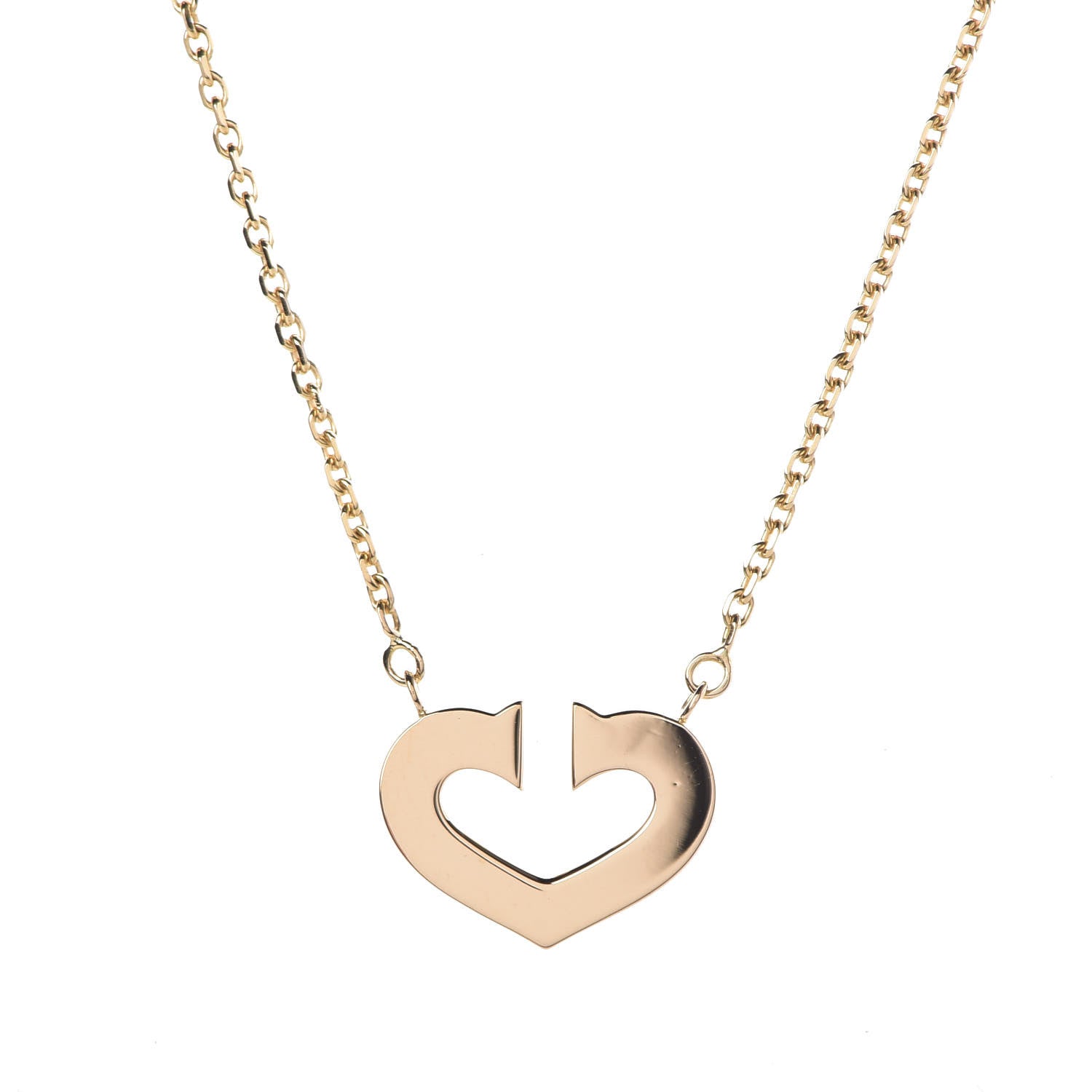 Cartier 18K Yellow Gold Medium Hearts and Symbols Necklace 4 of 7