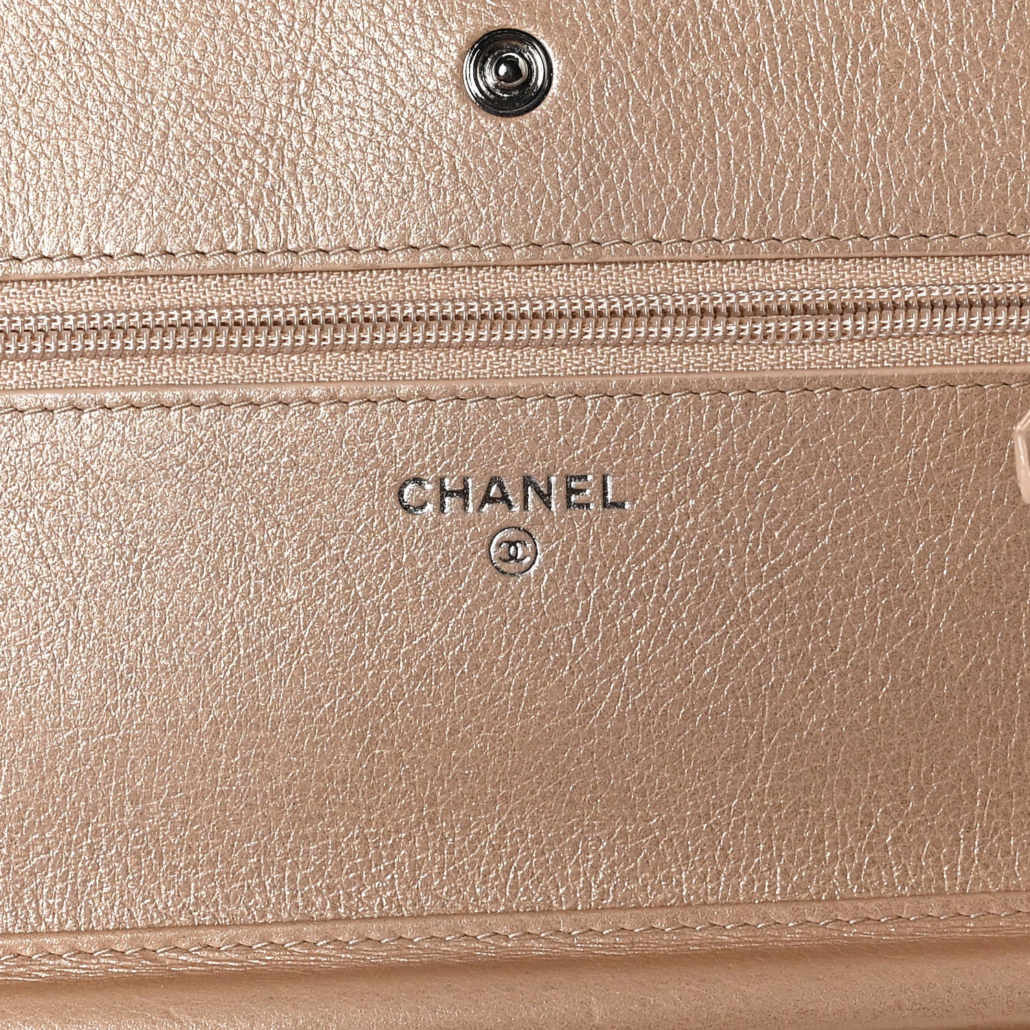 Chanel Metallic Calfskin Lucky Charms Casino 2.55 Reissue Wallet On Chain WOC Beige 6 of 14