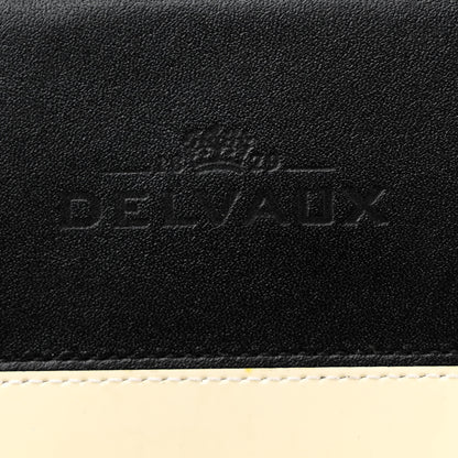 Delvaux Calfskin Patent Calfskin GM Tempete Satchel Black White 6 of 18