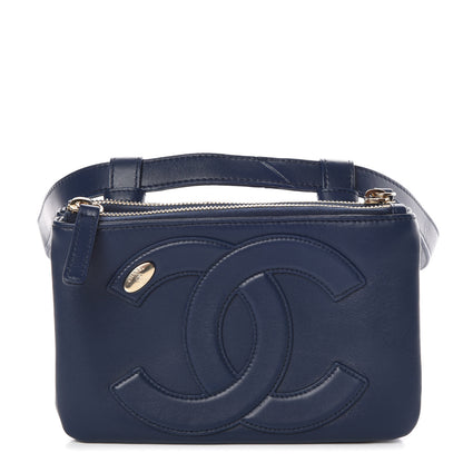 Chanel Lambskin CC Mania Waist Belt Bag Blue 1 of 10