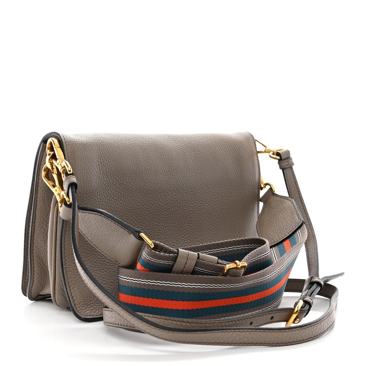 Vitello Daino Crossbody Flap Argilla