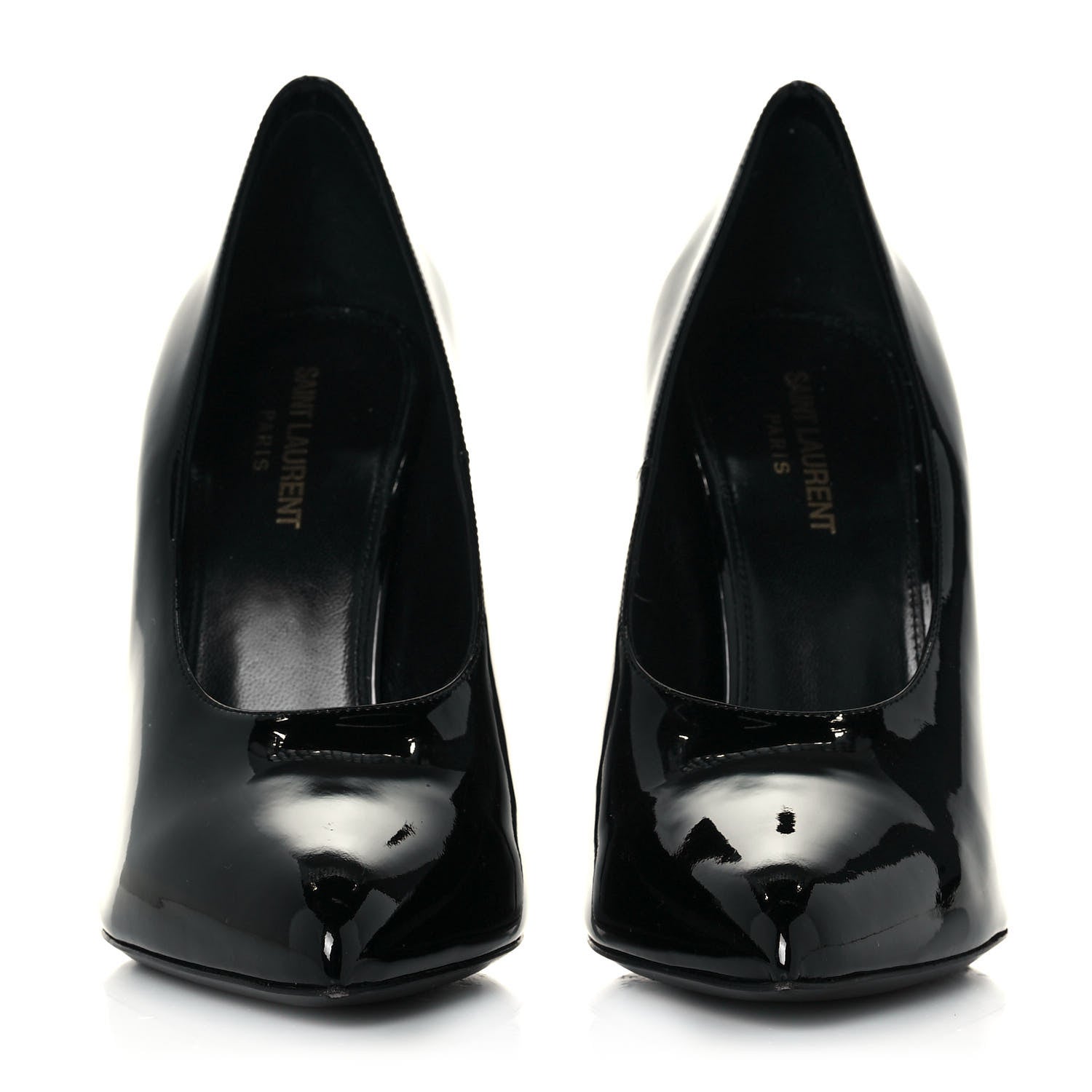 Saint Laurent Patent Calfskin Kiki 100 Pumps 41 Black 2 of 10
