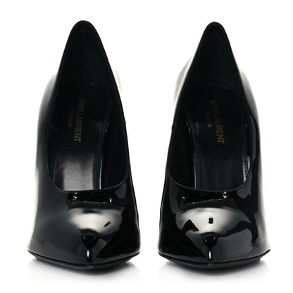 Saint Laurent Patent Calfskin Kiki 100 Pumps 41 Black 2 of 10