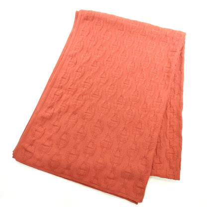 Hermes Cotton Silk Chain dAncre Shawl Tomatte Unisex 2 of 4