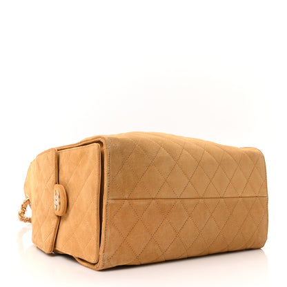Chanel Suede Quilted Medium Chanel 25 Handbag Beige 5 of 11