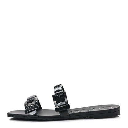 Gucci Rubber Womens Slide Sandals 38 Black 1 of 6