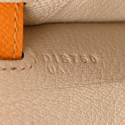 Hermes Epsom Bi-Color Horseshoe Kelly Sellier 25 Craie Jaune D'or 7 of 11