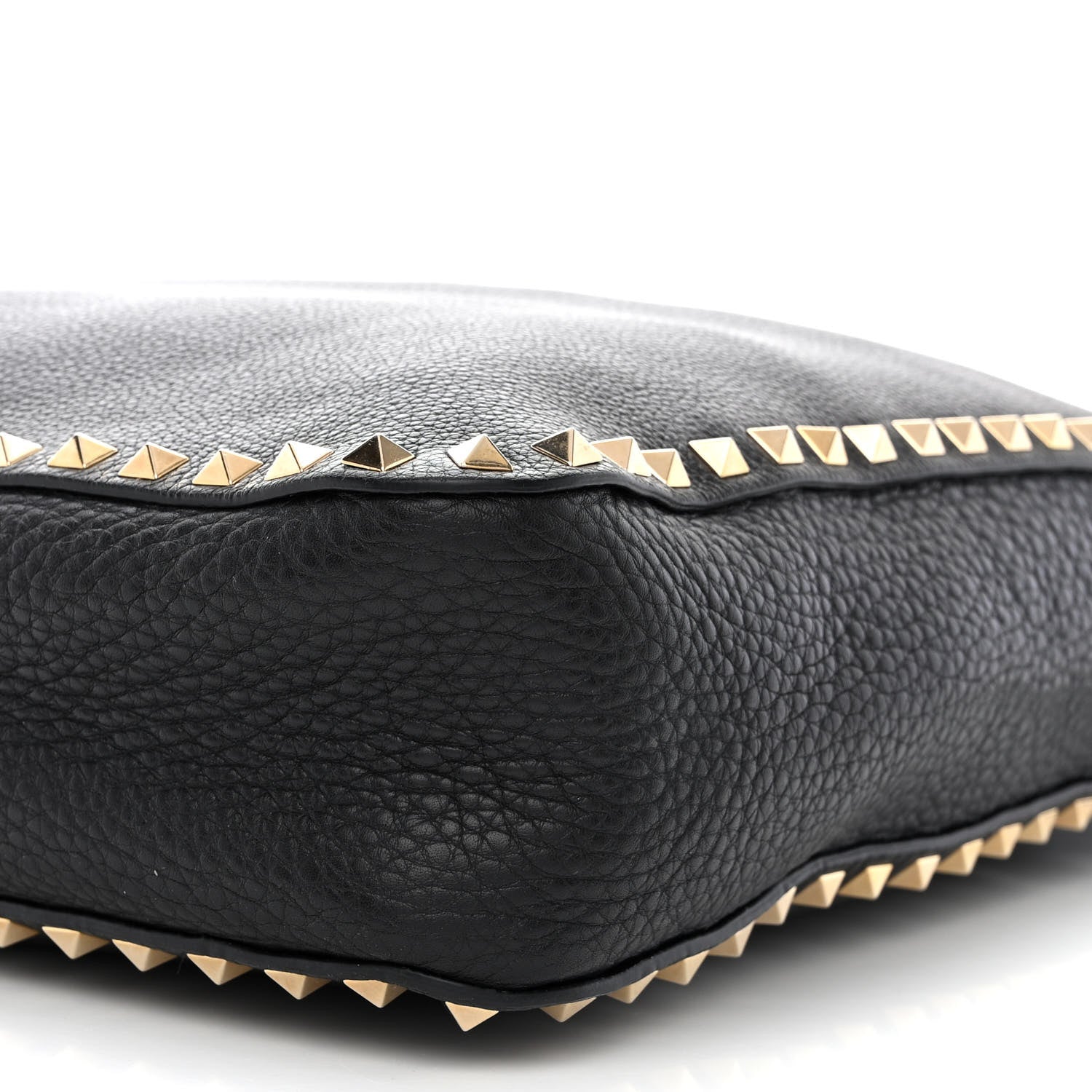 Valentino Garavani Pebbled Calfskin Small Rockstud Flip-Lock Messenger Bag Black 10 of 13