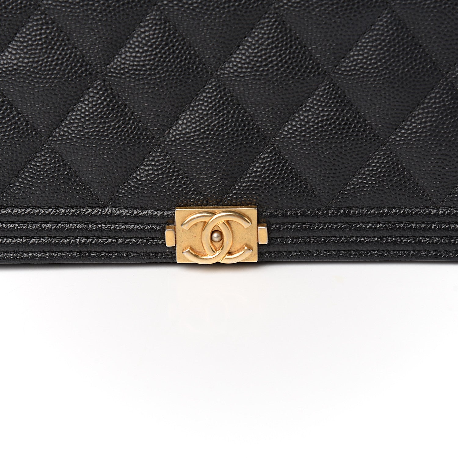 Chanel Caviar Quilted Boy Wallet On Chain WOC Black 13 of 14