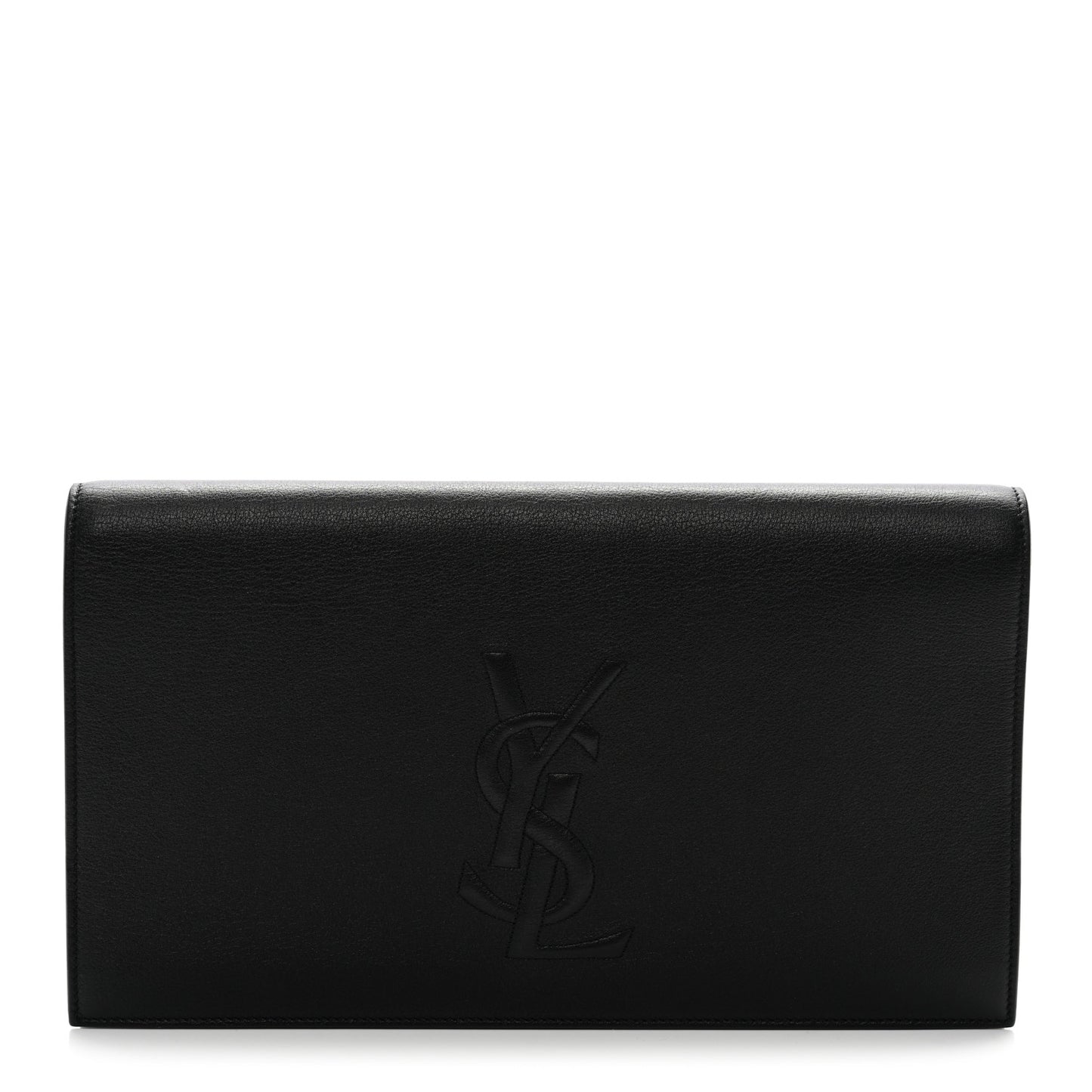 Calfskin Monogram Large Belle De Jour Clutch Black