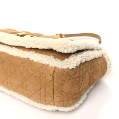 Christian Dior Shearling Cannage Large Caro Bag Camel 8 of 8