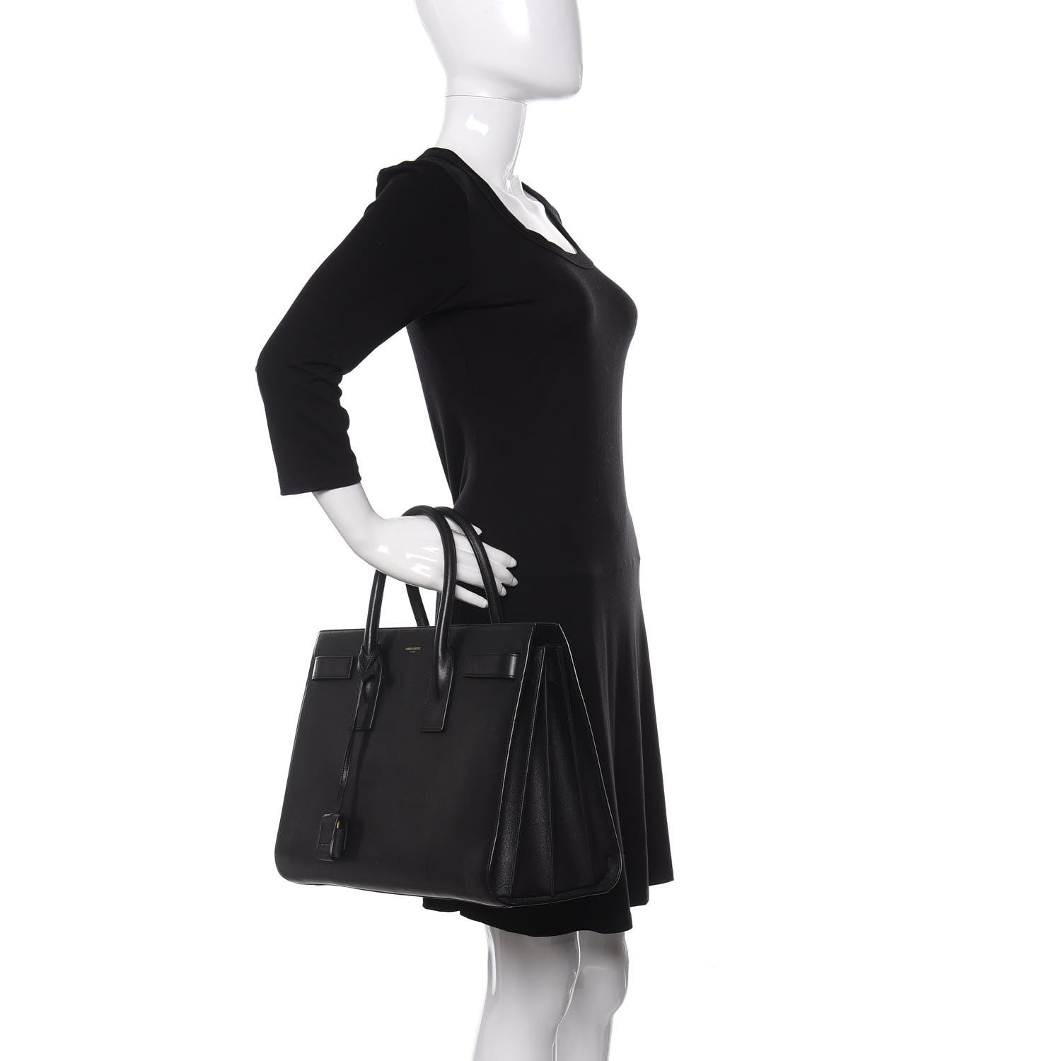 Saint Laurent Calfskin Large Sac De Jour Carryall Black 2 of 11