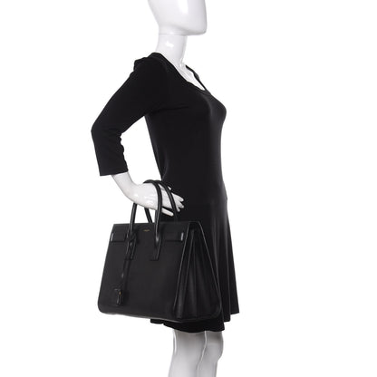 Saint Laurent Calfskin Large Sac De Jour Carryall Black 2 of 11