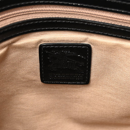 Burberry Patent Trim Nova Check Shopper Tote Black 6 of 11