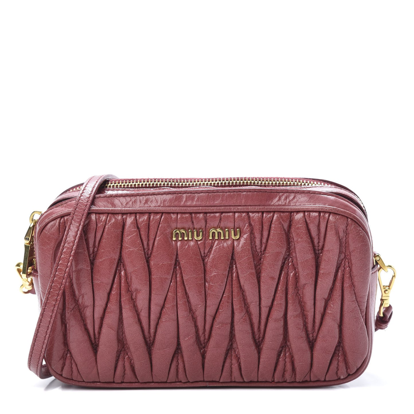 Nappa Matelasse Double Zip Pochette Clutch Loto