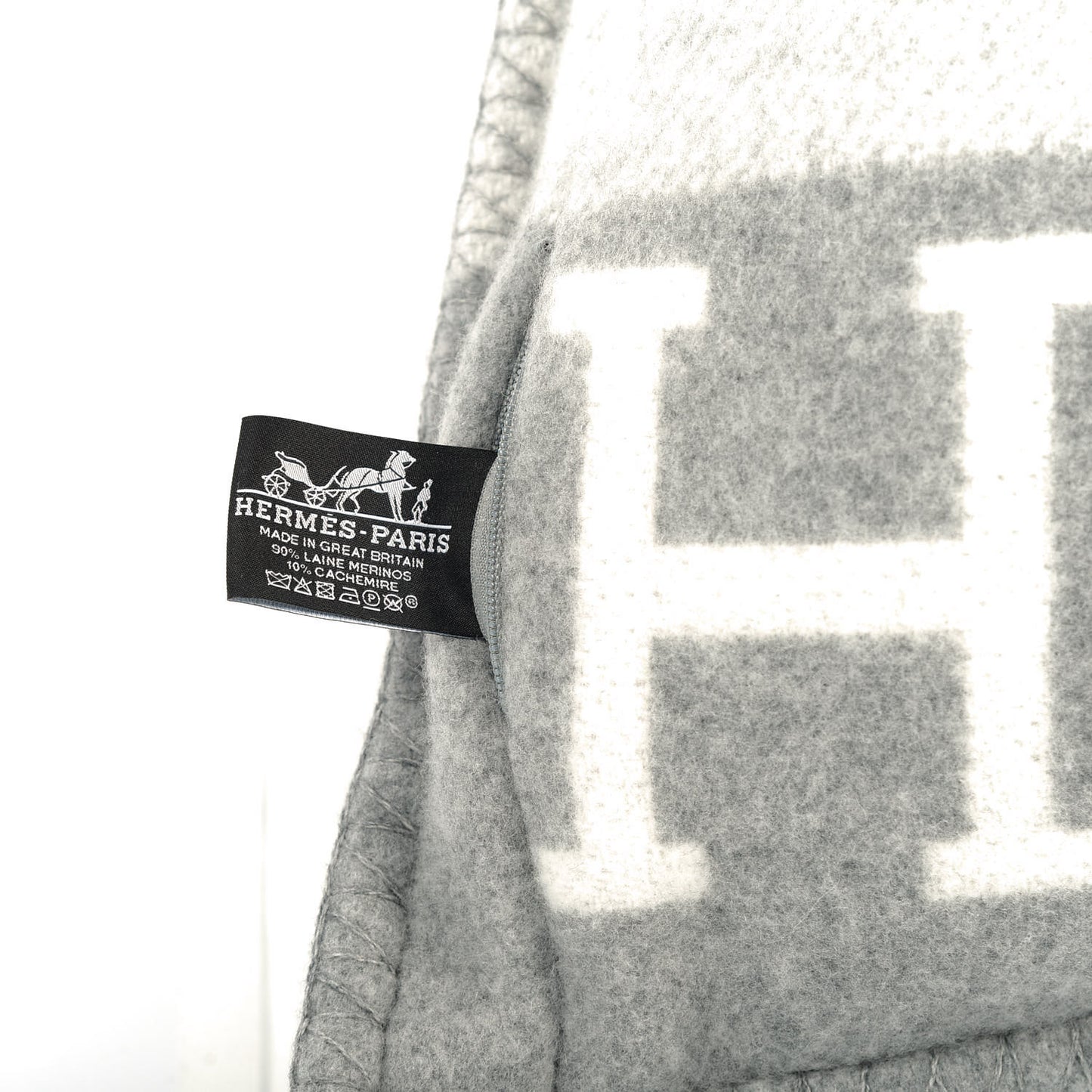 Wool Cashmere Avalon III Pillow PM Ecru Gris Clair