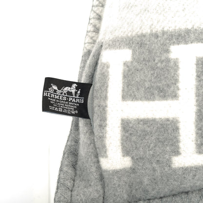 Hermes Wool Cashmere Avalon III Pillow PM Ecru Gris Clair 3 of 3