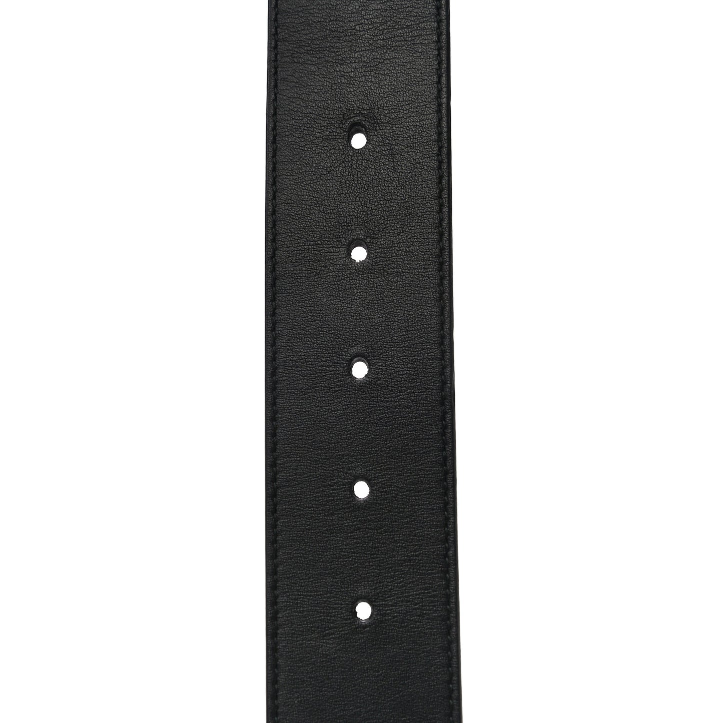 Moon Calfskin Pearl Double G 40mm Belt 80 32 Black Cream
