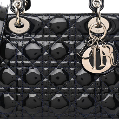 Christian Dior Patent Cannage Medium Lady Dior Navy Blue 7 of 9