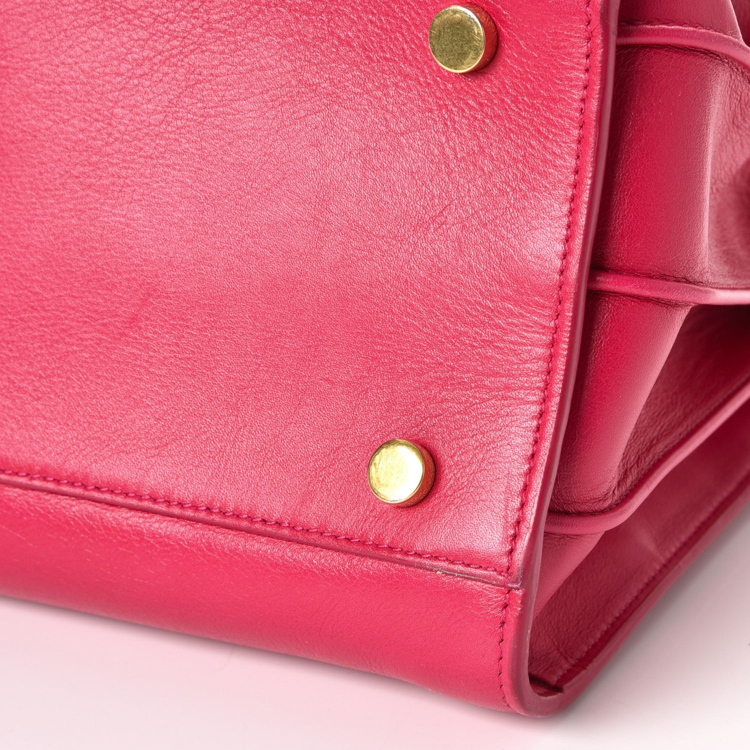 Saint Laurent Calfskin Small Sac De Jour Lipstick Fuchsia 19 of 19
