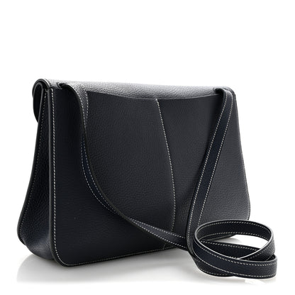 Hermes Taurillon Clemence Halzan 31 GM Bleu Nuit 3 of 12