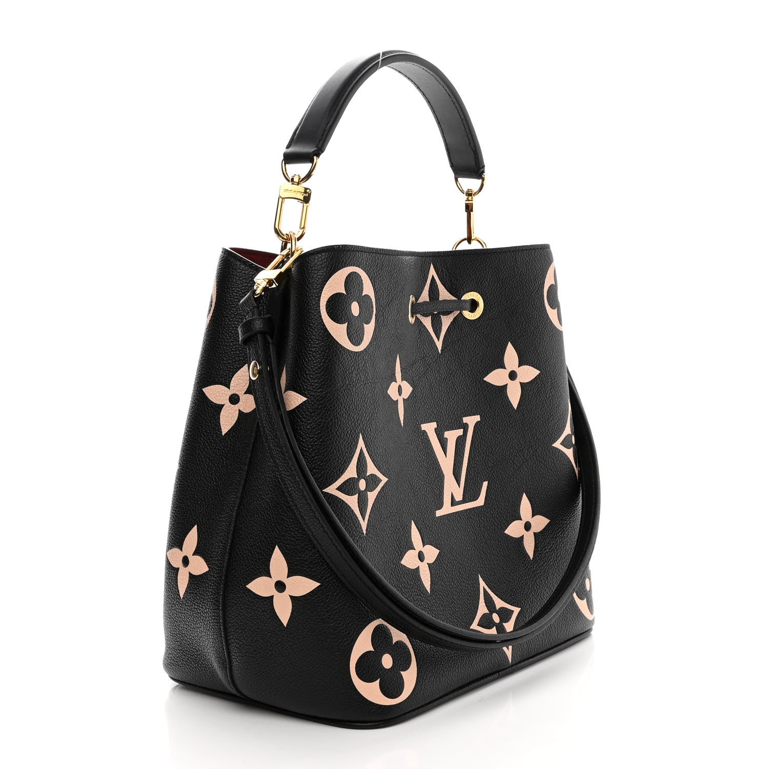 Louis Vuitton Empreinte Monogram Giant Neonoe MM Black Beige 4 of 9