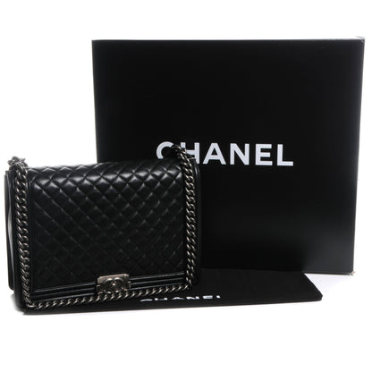 Chanel Calfskin Quilted Large Boy Flap Black 5 of 10