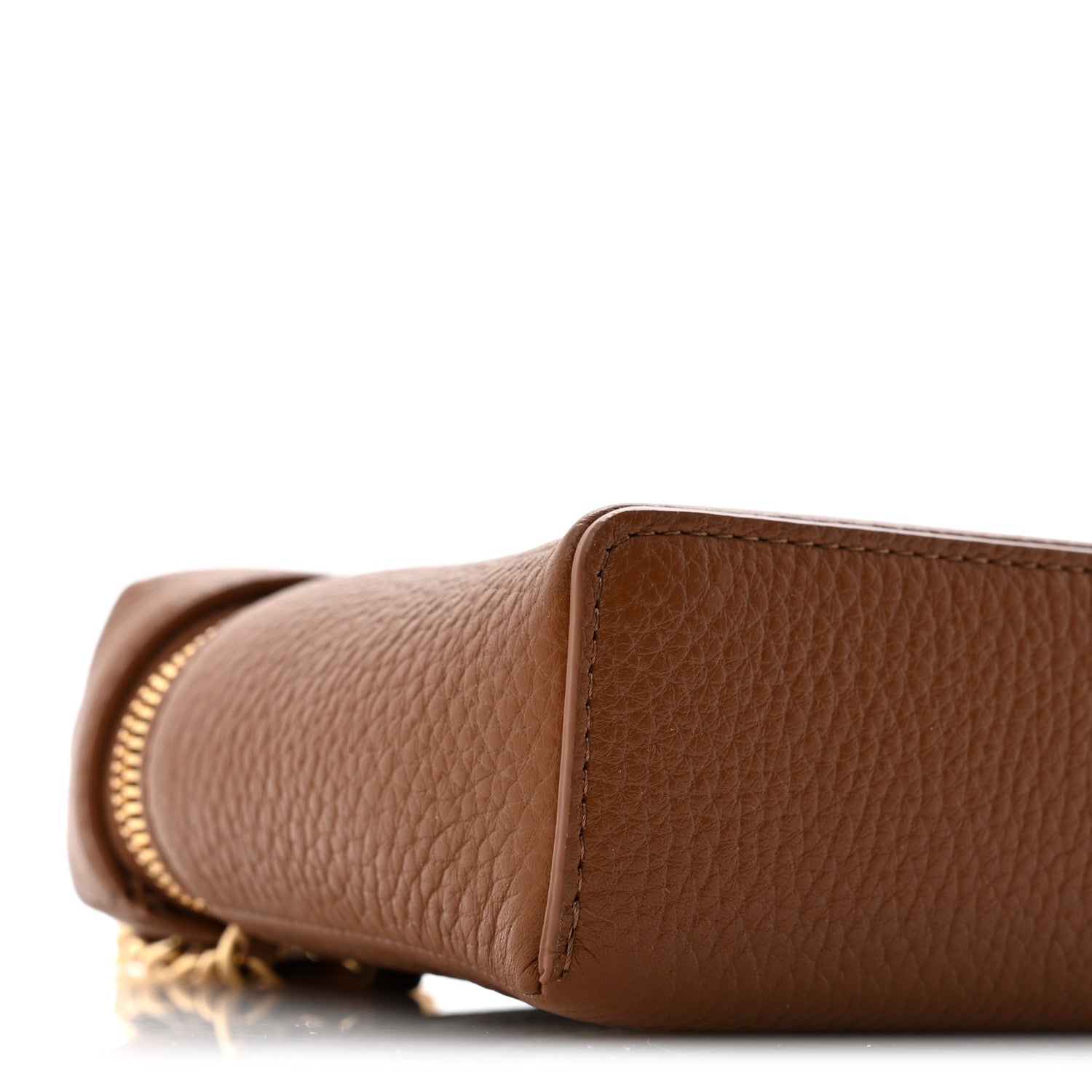 Chanel Grained Calfskin Top Handle Slim Vanity Case With Chain Camel 9 of 11