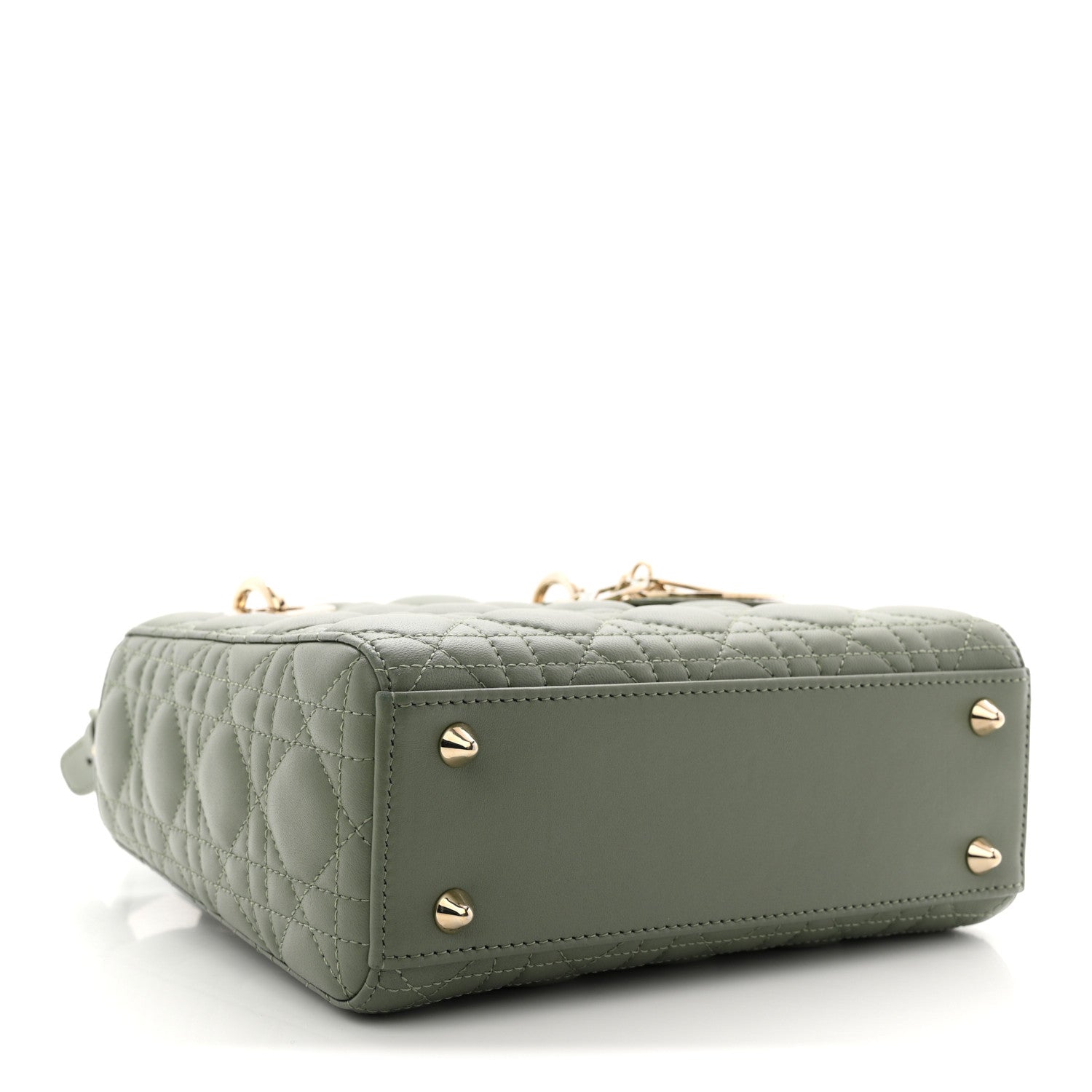 Christian Dior Lambskin Cannage Small My ABCDior Lady Dior Peyote Green 4 of 12