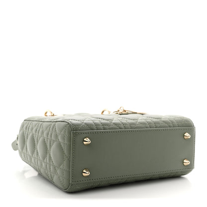 Christian Dior Lambskin Cannage Small My ABCDior Lady Dior Peyote Green 4 of 12