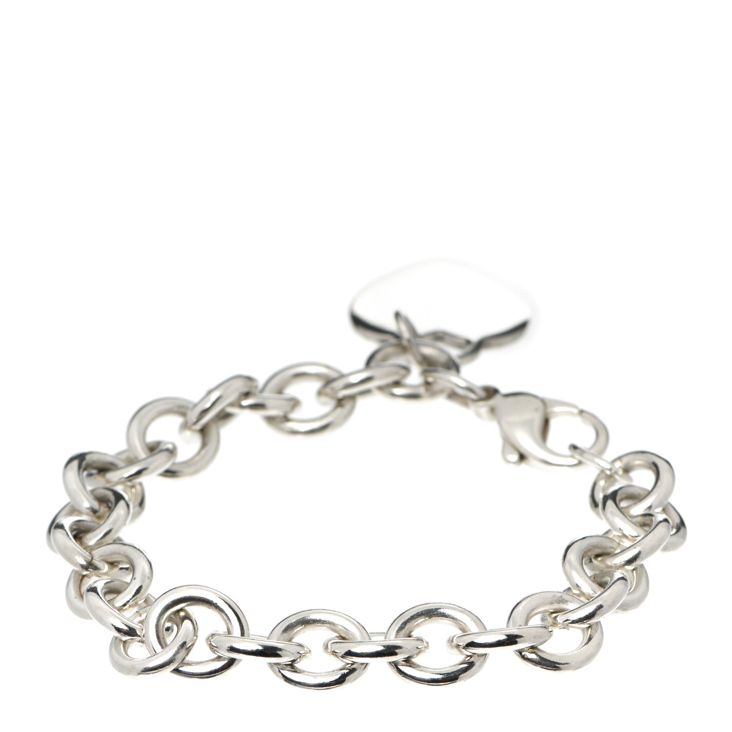 Tiffany Sterling Silver Heart Tag Charm Bracelet 3 of 5