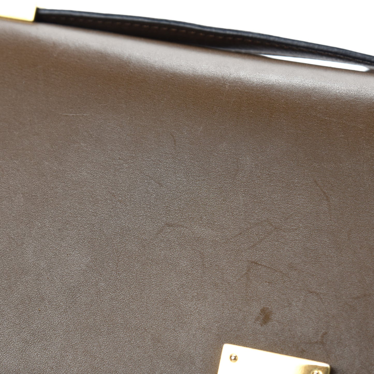 Calfskin Bi-Color Small Case Flap Black Camel