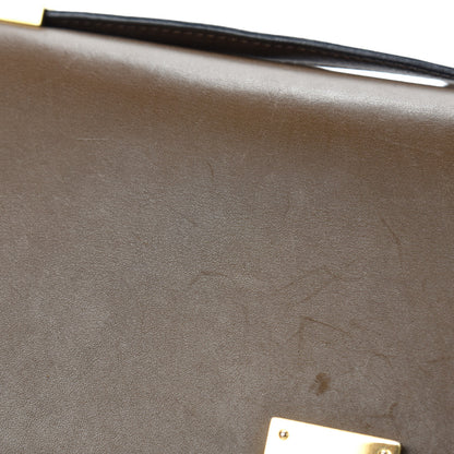 Celine Calfskin Bi-Color Small Case Flap Black Camel 9 of 15