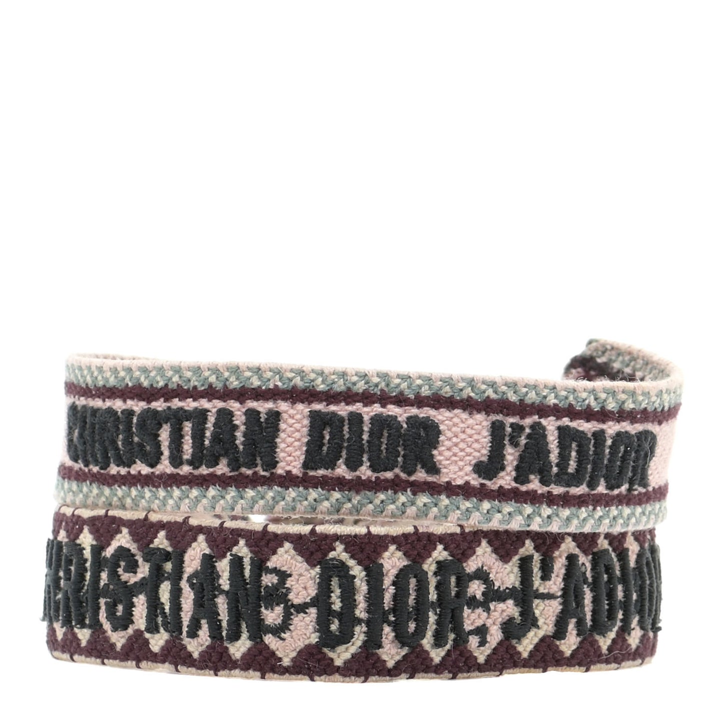 Woven Cotton J'Adior Friendship Bracelet Set Pink Multicolor
