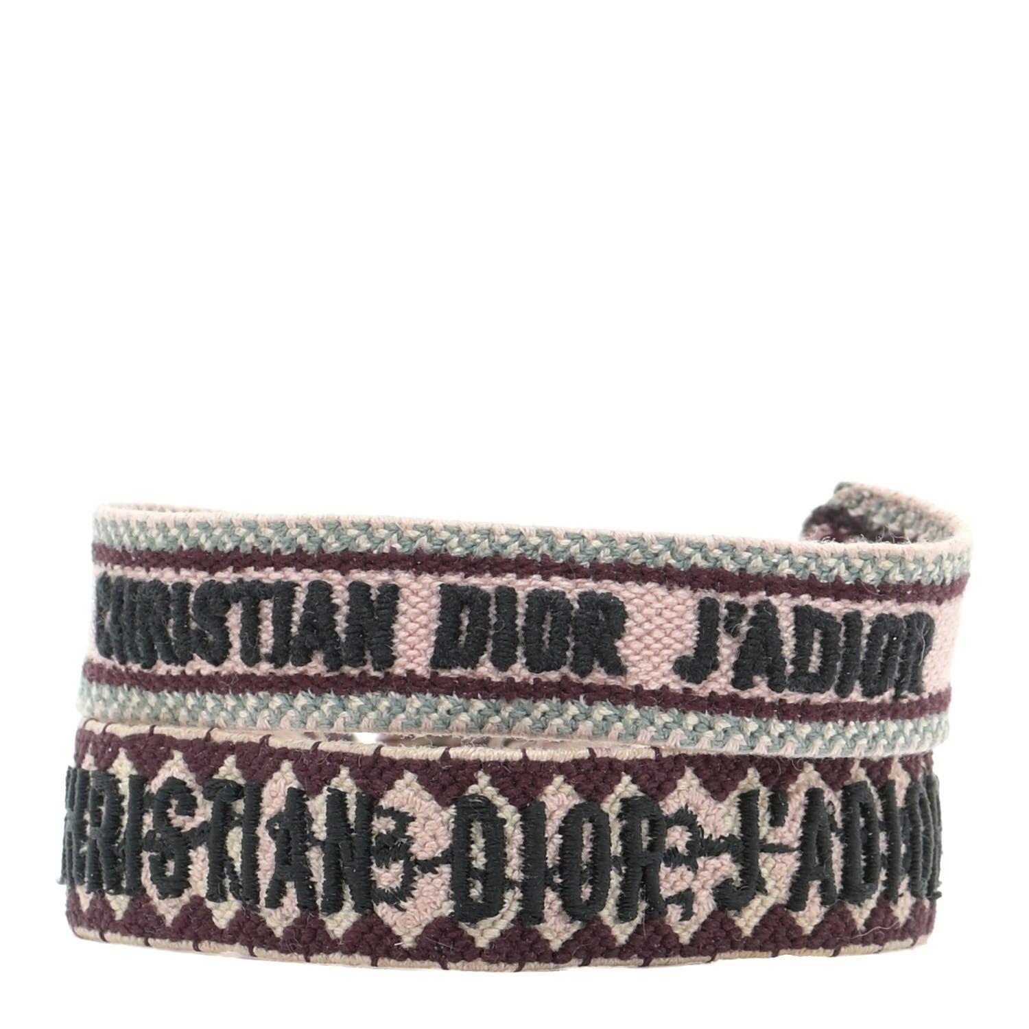 Christian Dior Woven Cotton J'Adior Friendship Bracelet Set Pink Multicolor 1 of 4