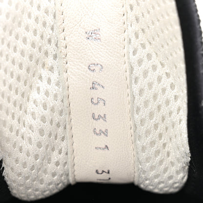 Chanel Suede Calfskin Nylon Grosgrain CC Sneakers 37.5 White 8 of 9