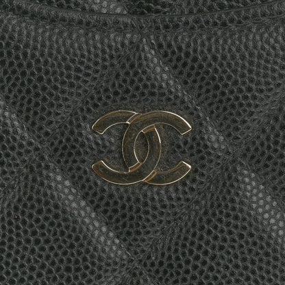 Chanel Caviar Quilted Classic Flat Wallet Pouch Black 8 of 9