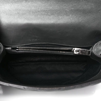 Saint Laurent Sheepskin Matelasse Chevron Monogram Medium College Bag Asphalt 5 of 13