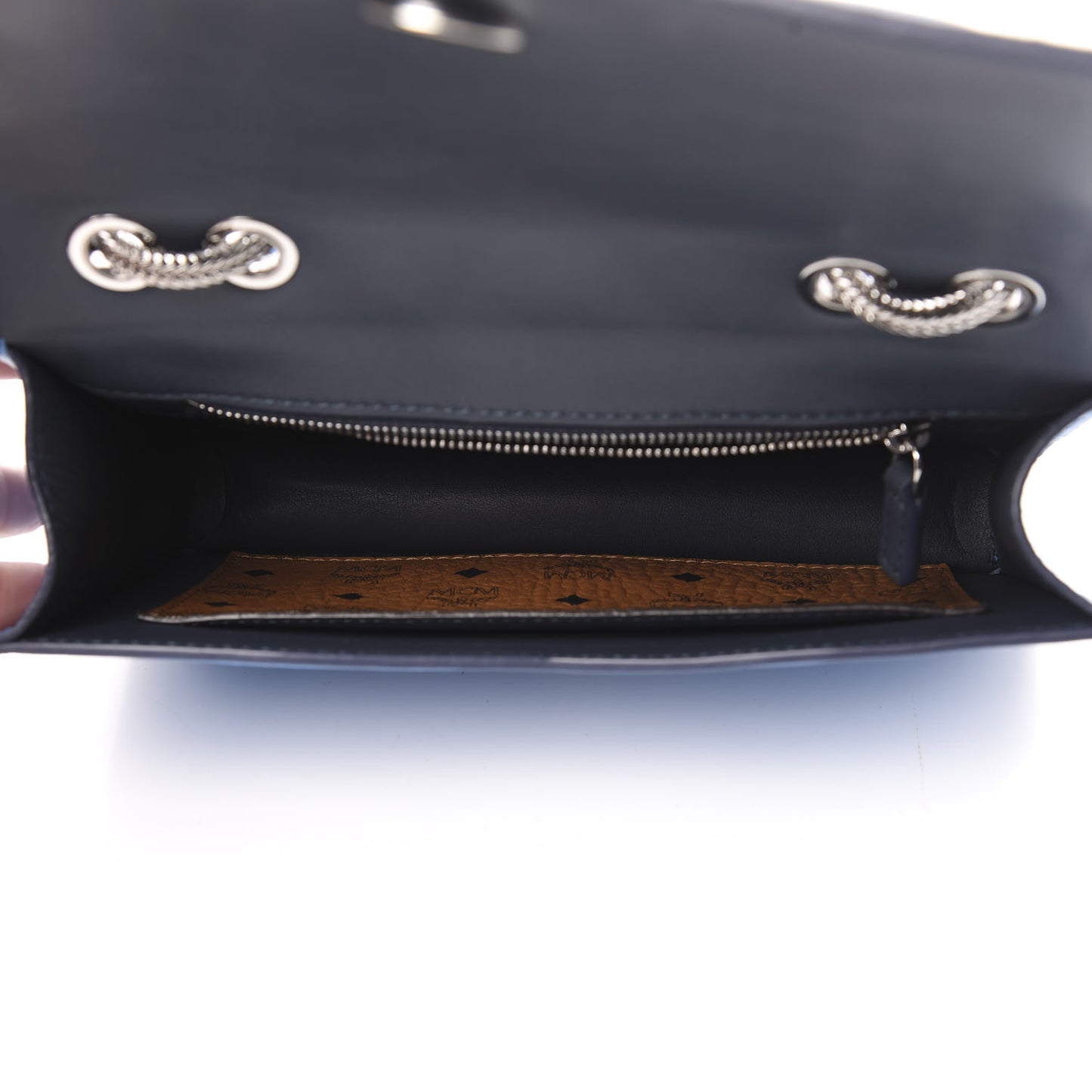 Lambskin Diamond Disco Flap Crossbody Bag Blue