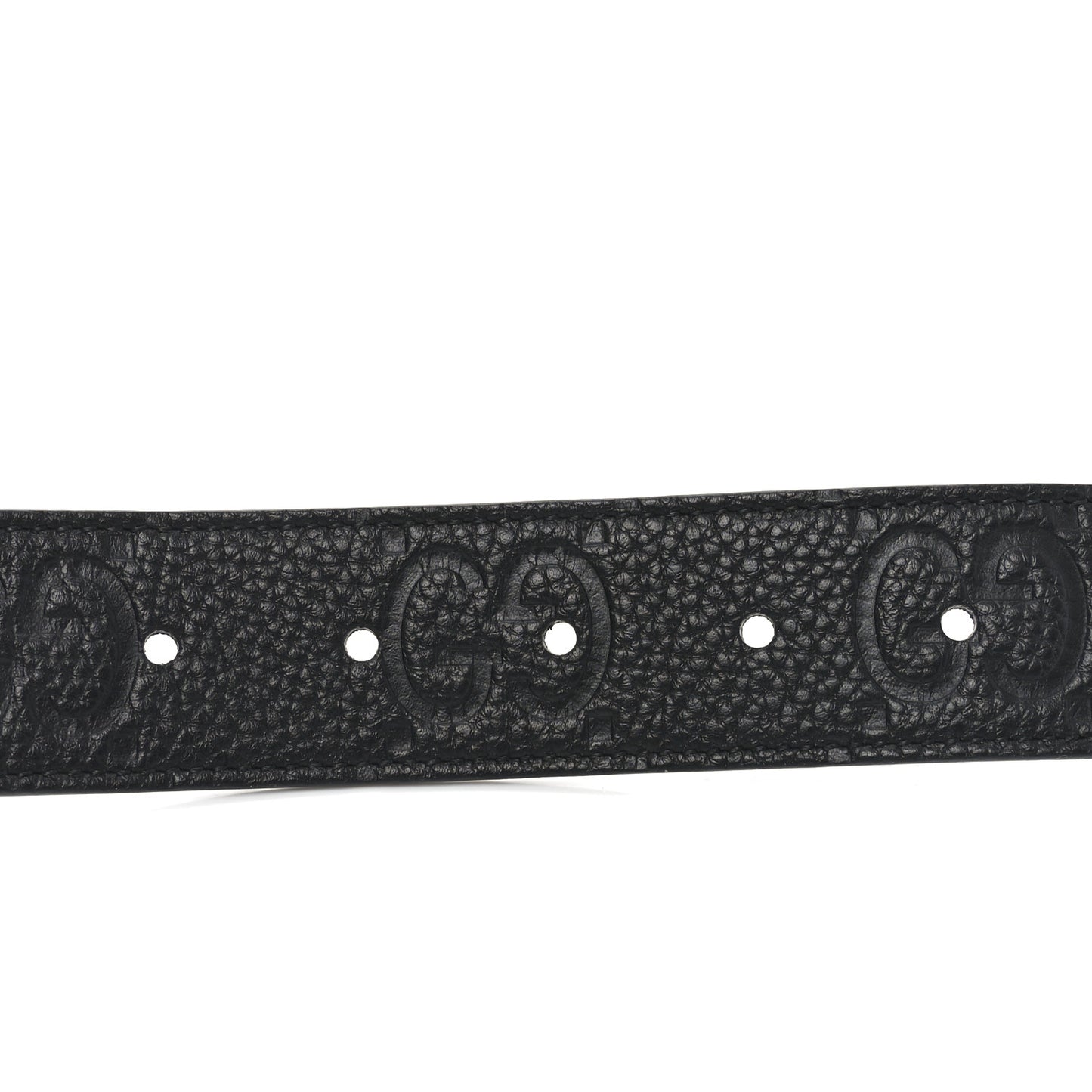 Piuma Calfskin Jumbo GG Embossed 35mm Belt 115 46 Black