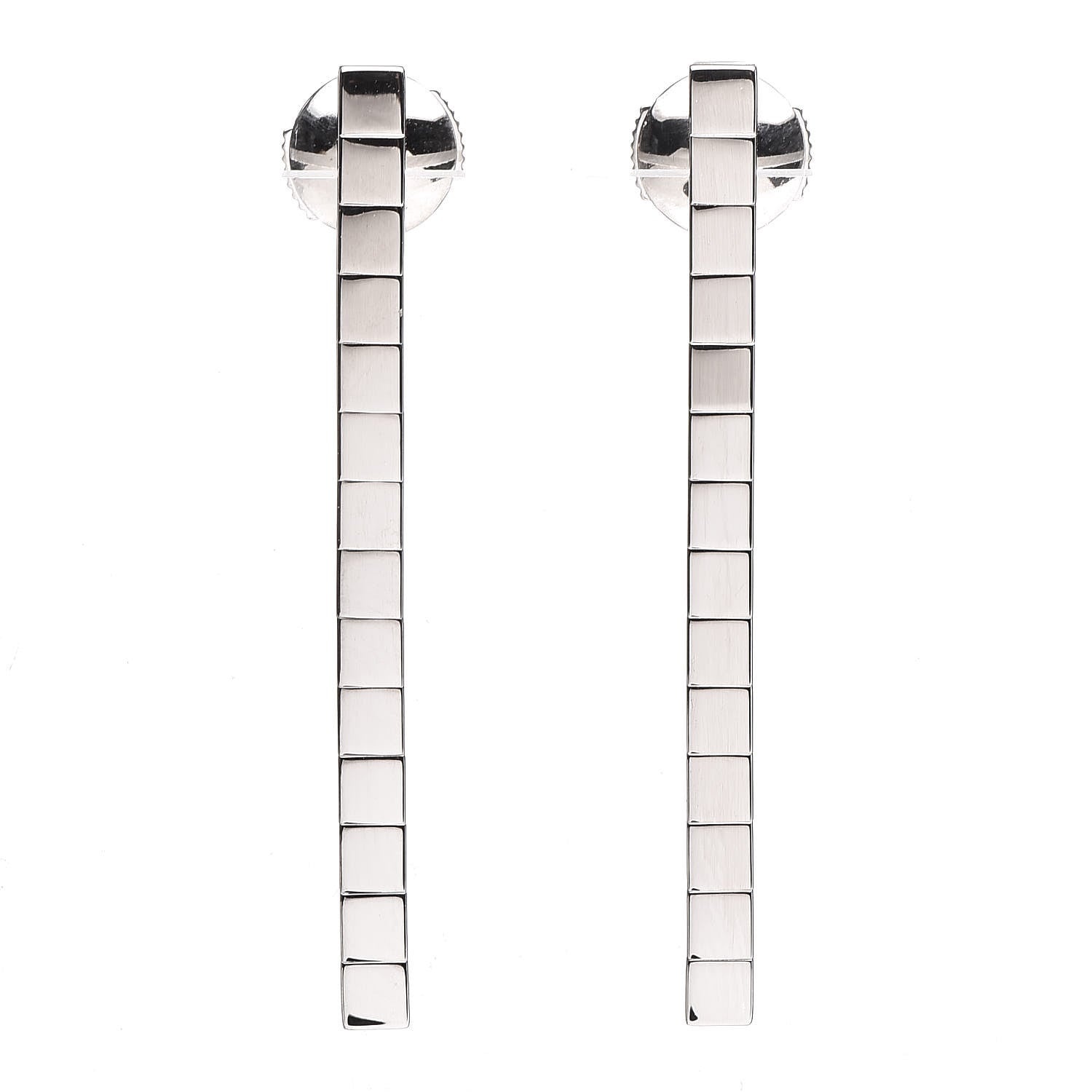 Cartier 18K White Gold Lanieres Drop Earrings 1 of 6