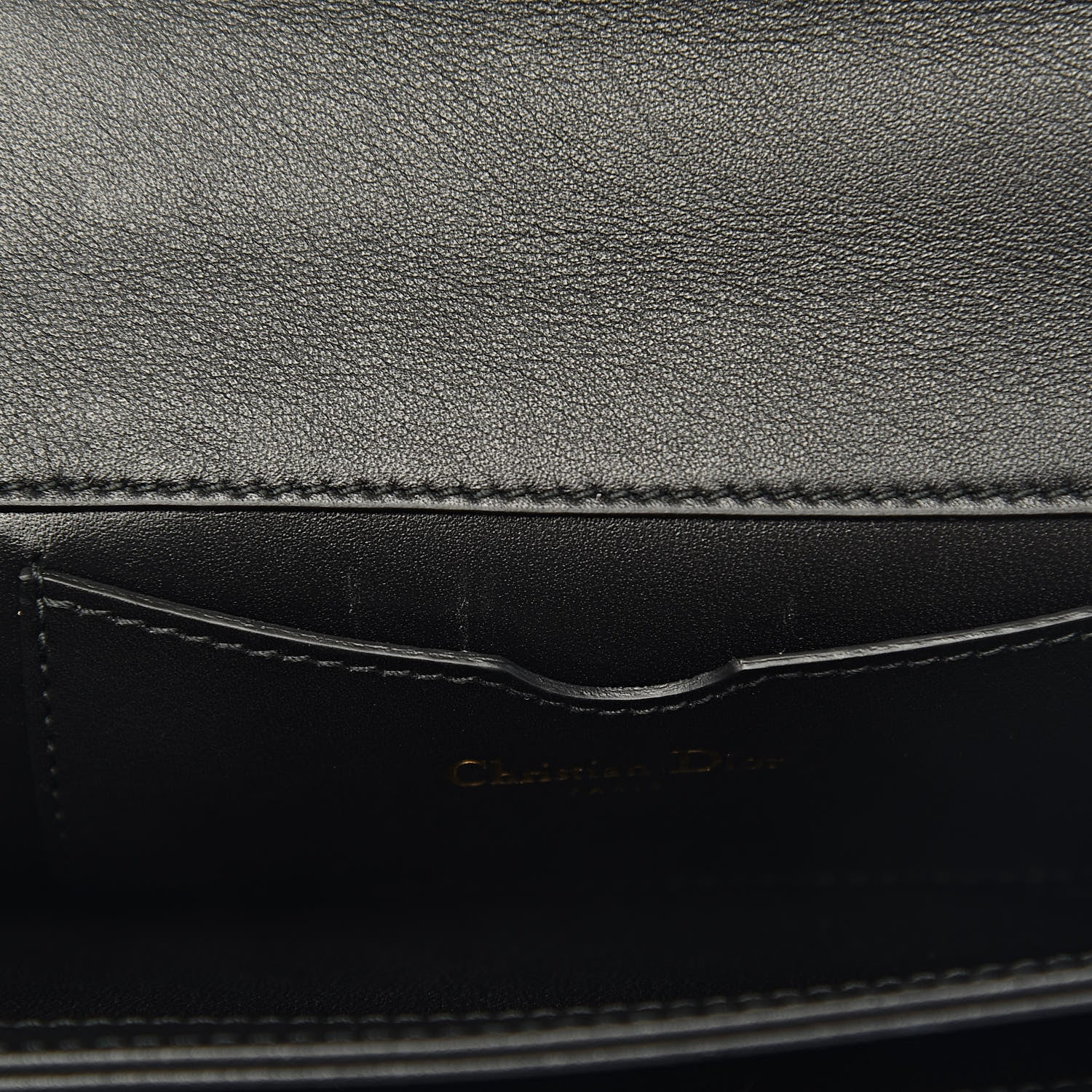 Christian Dior Calfskin Bee Clutch Black 7 of 8